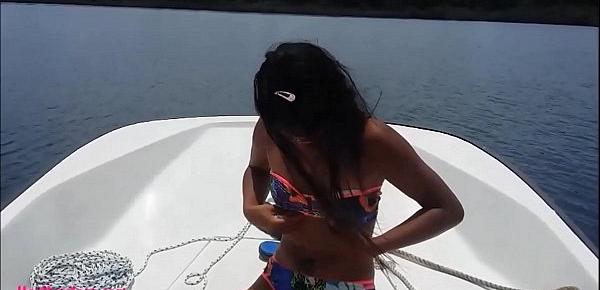  HD tiny thai teen heather deep deepthroats monster cumshot on boat throatpie